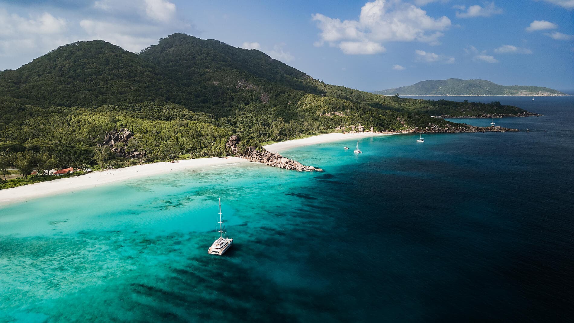 The Seychelles, under sail aboard the Spirit of Ponant