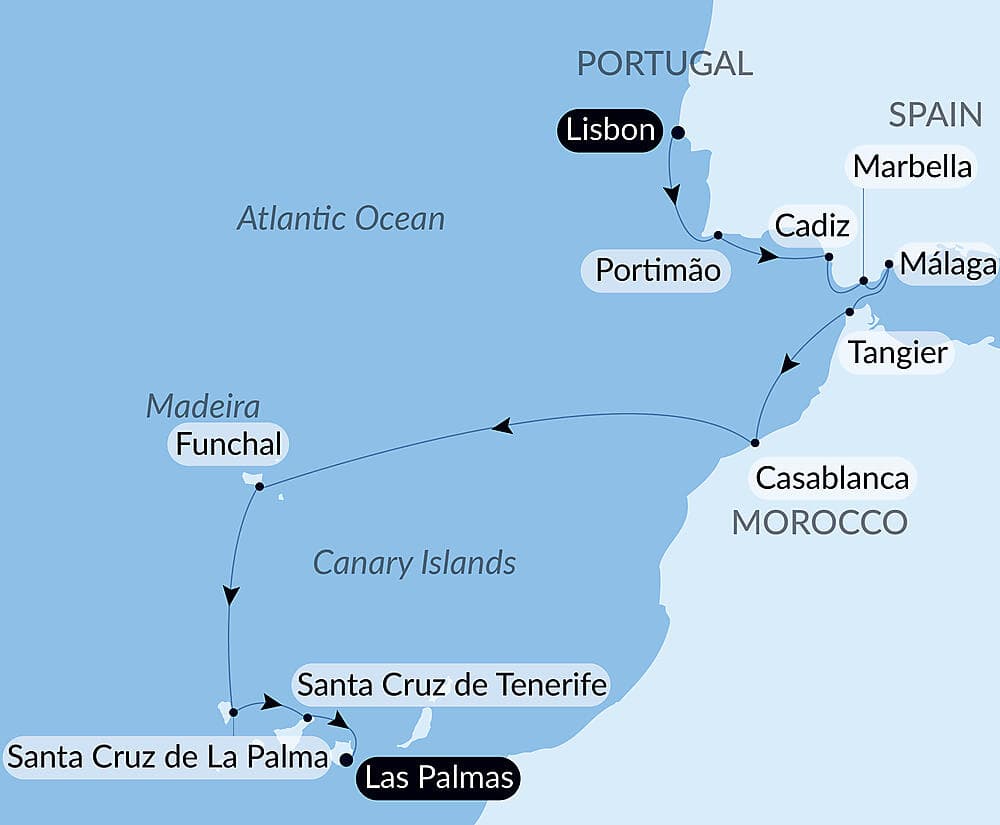 Lisbon to the Canary Islands by Sea: Spain, Morocco, & Atlantic Isles – with Smithsonian Journeys null