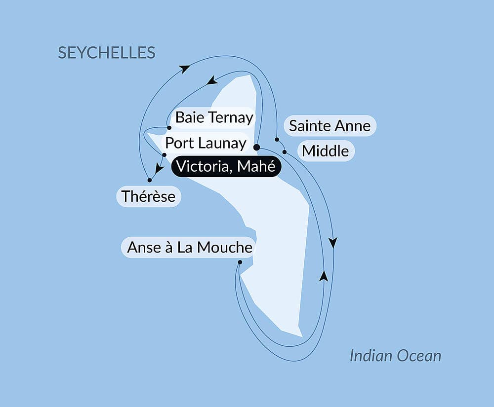 The Seychelles, under sail aboard the Spirit of Ponant null