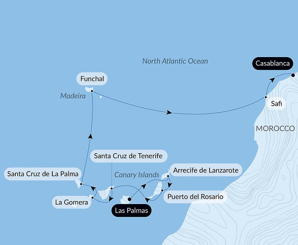 Atlantic odyssey from the Canary Islands to the shores of Morocco null